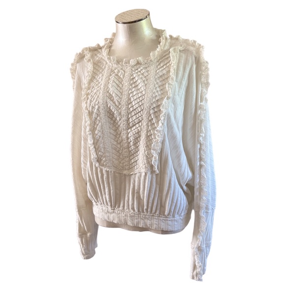 Free People Women’s More Romance Top color Ivory size XL - Picture 4 of 16